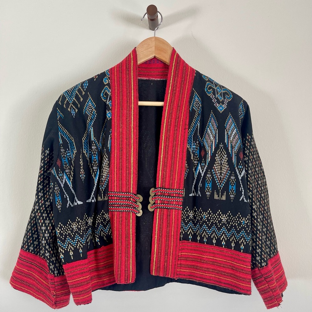 RARE VINTAGE - From Thailand Colorful Patterned Tribal Jacket